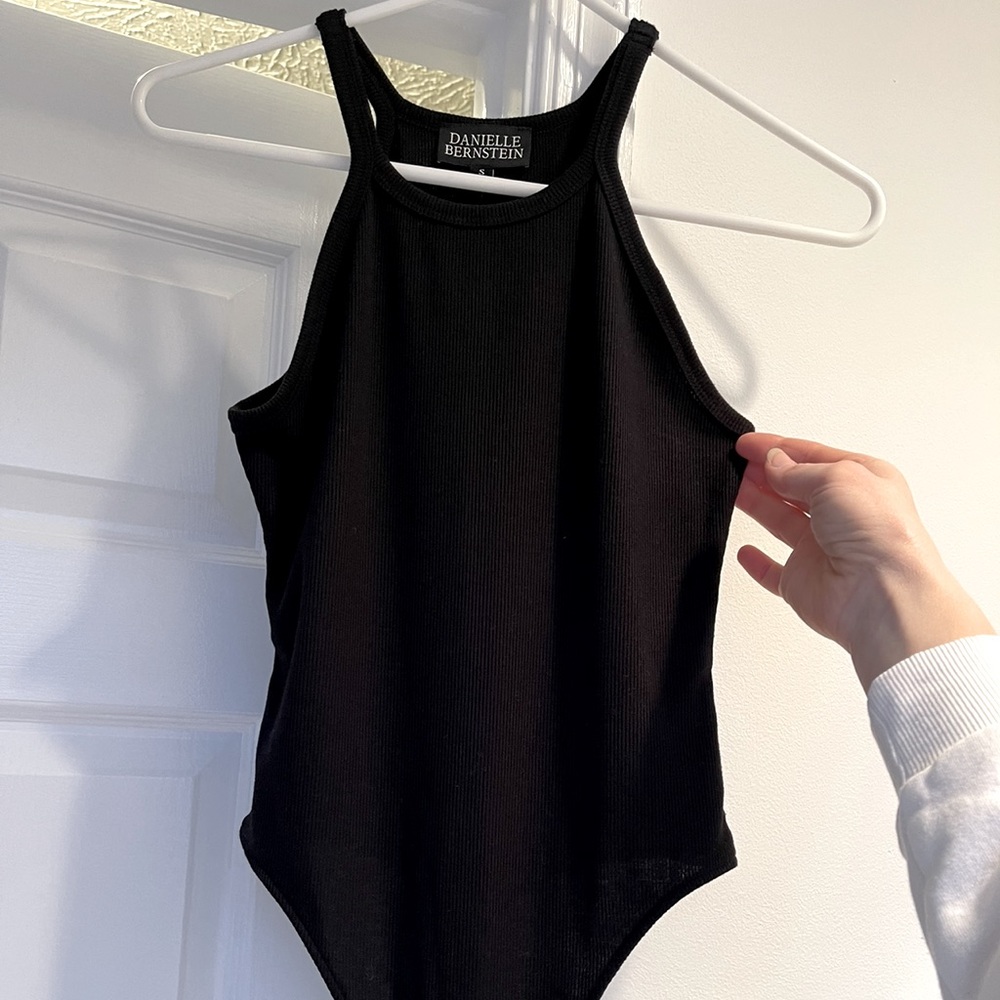 Danielle Bernstein Rib-Knit Bodysuit size S